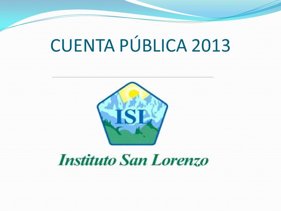 CUENTA PÚBLICA  2013